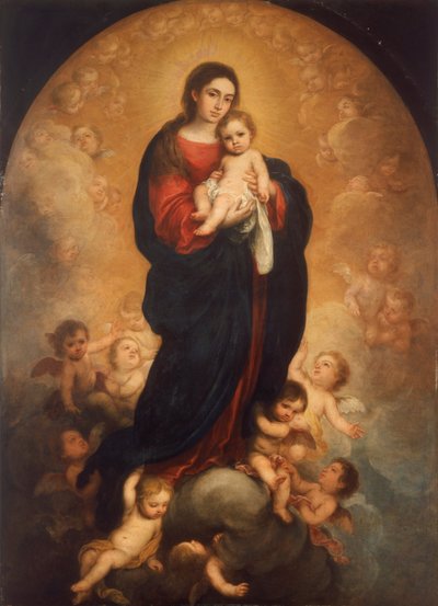 Virgen con el Niño en la Gloria de Bartolomé Esteban Murillo