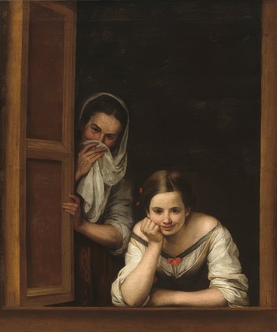 Dos mujeres en una ventana de Bartolomé Esteban Murillo