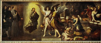 La cuisine des Anges - la cocina de los ángeles. Una de ... de Bartolome Esteban (school of) Murillo