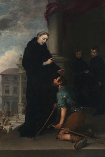San Tomás de Villanueva cura a un cojo de Bartolomé Esteban Murillo