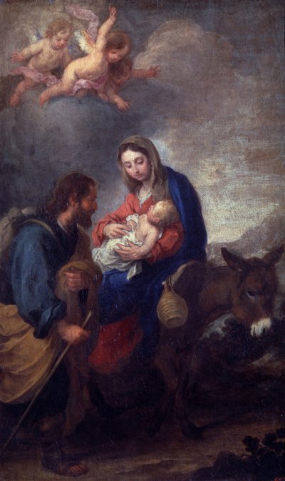 Descanso en la huida a Egipto de Bartolomé Esteban Murillo