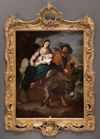 La huida a Egipto, c.1647-50 (óleo sobre lienzo) de Bartolomé Esteban Murillo