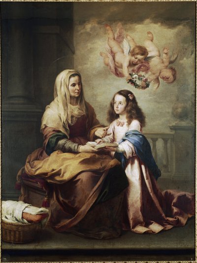 La Virgen María y Santa Ana (detalle) de Bartolomé Esteban Murillo
