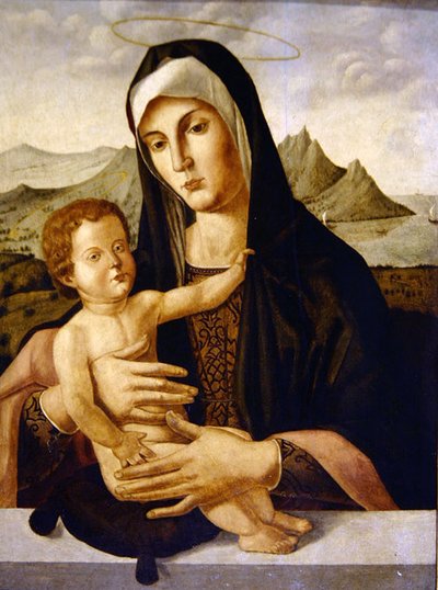 Virgen y Niño de Bartolomeo (style of) (fl.c.1619) Montagna
