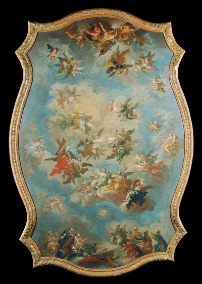 Veneración del Nombre Mariae - El Divino Consejo para la Redención - Caída de los Ángeles de Bartolomeo Altomonte