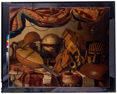 Bodegón con instrumentos musicales de Bartolomeo Bettera