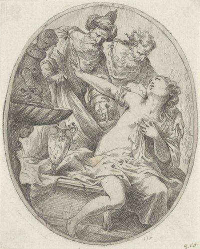 Susana y los ancianos de Bartolomeo Biscaino