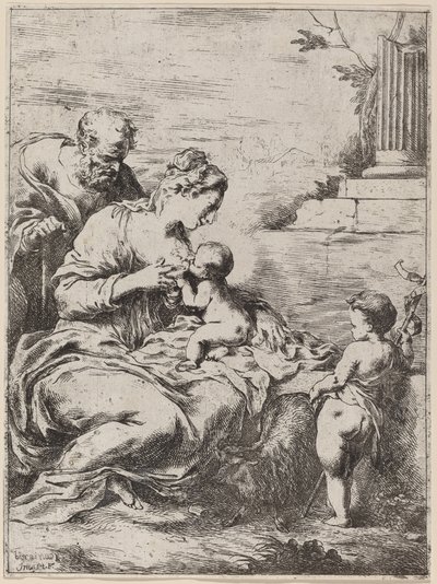 La Sagrada Familia con San Juan de Bartolomeo Biscaino