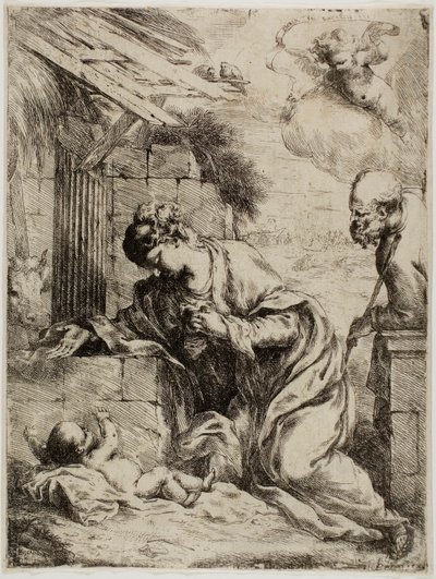 La Virgen adorando al Niño Jesús de Bartolomeo Biscaino