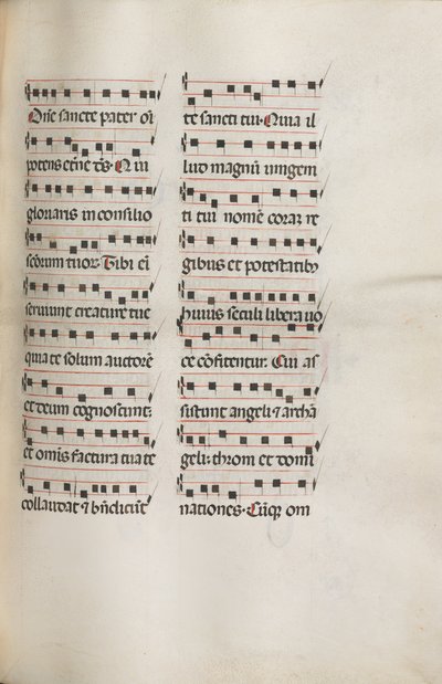 Misal: Fol. 112: contiene algo de música como parte de la liturgia del Domingo de Ramos, 1469 de Bartolomeo Caporali