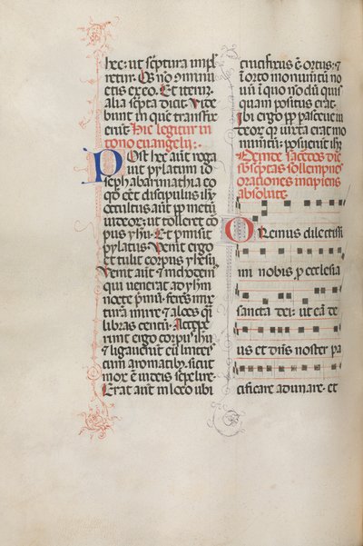 Misal: Fol. 145v: Música para varias oraciones, 1469 de Bartolomeo Caporali
