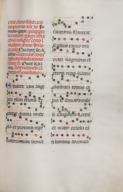 Misal: Fol. 153: Música para Exultet, 1469 de Bartolomeo Caporali