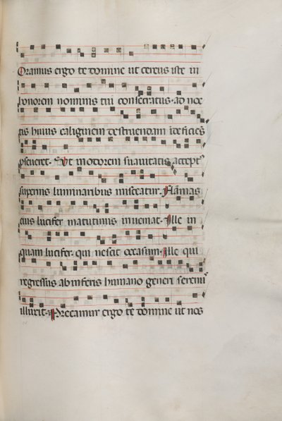 Misal: Fol. 157: Música para Exultet de Bartolomeo Caporali