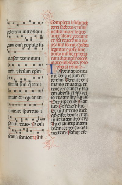 Misal: Fol. 158: Música para Exultet, 1469 de Bartolomeo Caporali