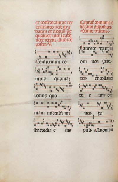 Missale: Fol. 171v: Música para Aleluya, etc. al comienzo de Pascua, 1469 de Bartolomeo Caporali