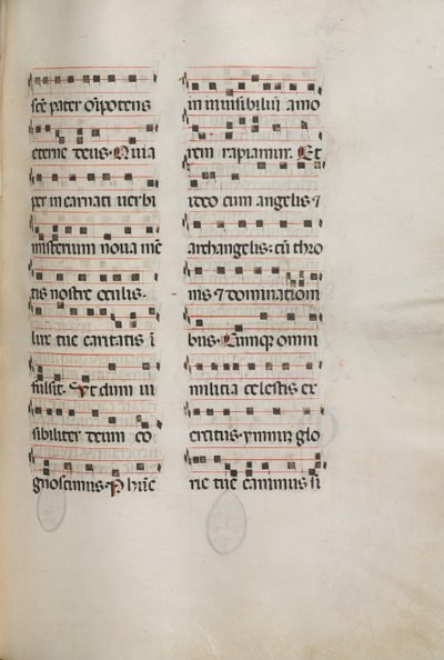 Misal: Fol. 177: Música para varias oraciones ordinarias, 1469 de Bartolomeo Caporali