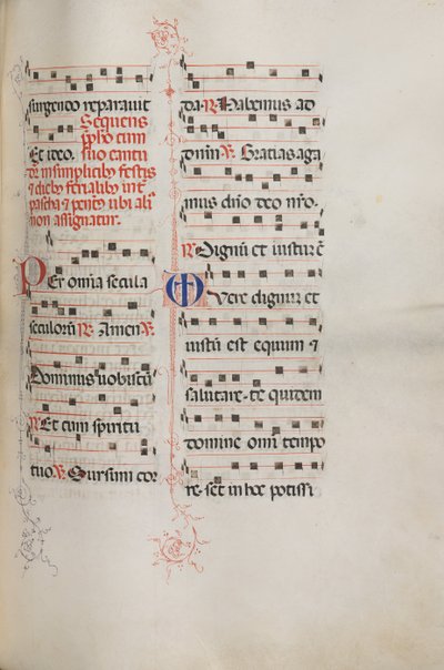 Misal: Fol. 179: Música para varias oraciones ordinarias de Bartolomeo Caporali