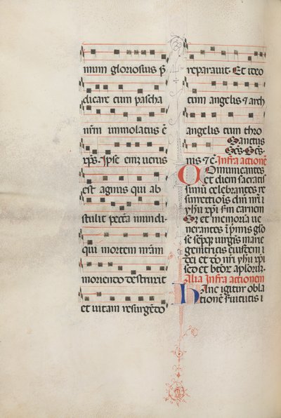 Misal: Fol. 179v: Música para varias oraciones ordinarias de Bartolomeo Caporali
