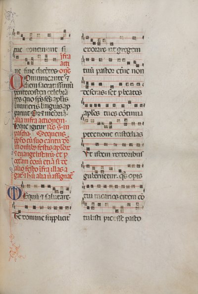 Misal: Fol. 181: Música para varias oraciones ordinarias, 1469 de Bartolomeo Caporali