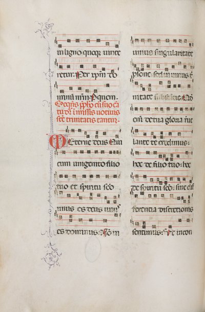 Misal: Fol. 182v: Música para varias oraciones ordinarias, 1469 de Bartolomeo Caporali