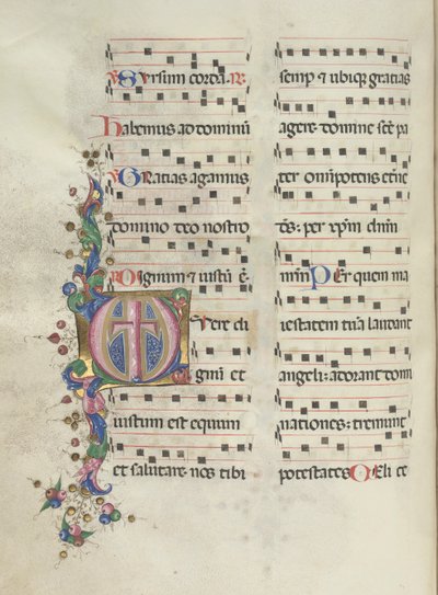 Misal: Fol. 183v: Cruz, Follaje, 1469 de Bartolomeo Caporali