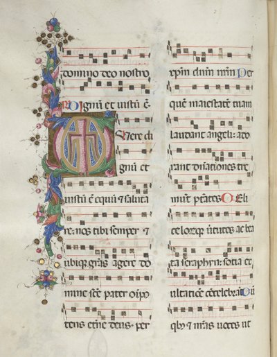 Misal: Fol. 184v: Cruz, Follaje, 1469 de Bartolomeo Caporali