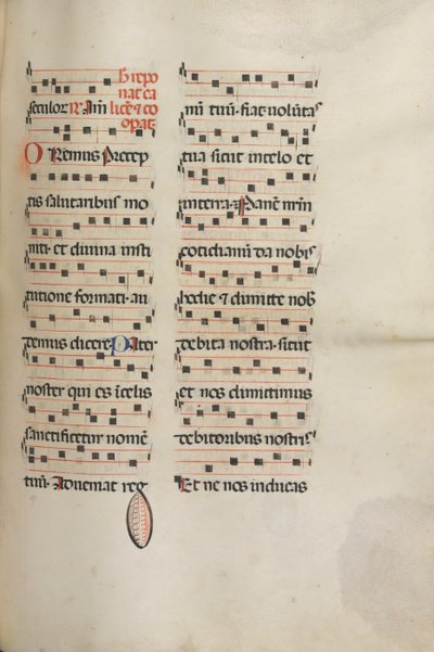 Misal: Fol. 189: Música para varias oraciones de Bartolomeo Caporali