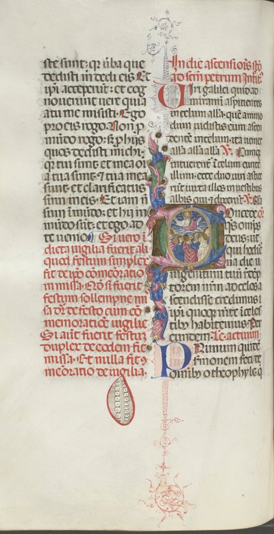 Misal: Fol. 208v: Ascensión de Cristo de Bartolomeo Caporali