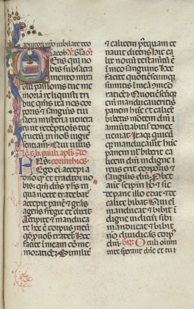 Misal: Fol. 225: Cáliz con Hostia, 1469 de Bartolomeo Caporali