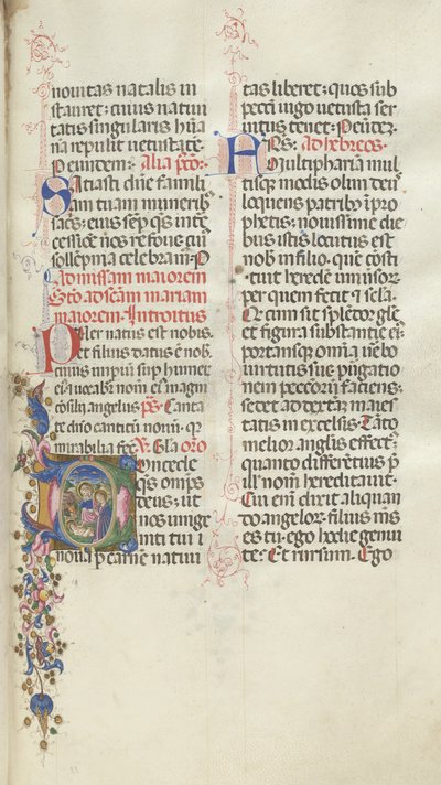 Misal: Fol. 22: Natividad, 1469 de Bartolomeo Caporali