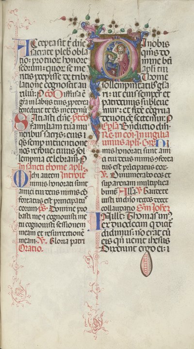 Misal: Fol. 262: San Tomás, 1469 de Bartolomeo Caporali
