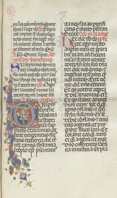 Misal: Fol. 270: Presentación de Cristo a Simeón, 1469 de Bartolomeo Caporali