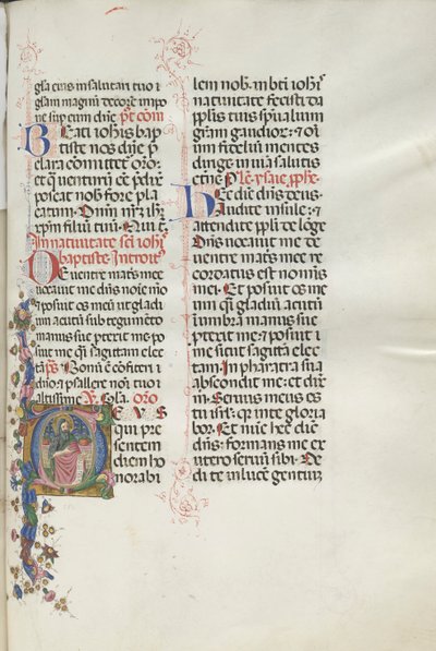 Misal: Fol. 287: San Juan Bautista, 1469 de Bartolomeo Caporali