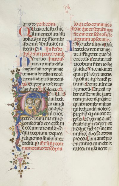 Misal: Fol. 290v: Santos Pedro y Pablo, 1469 de Bartolomeo Caporali