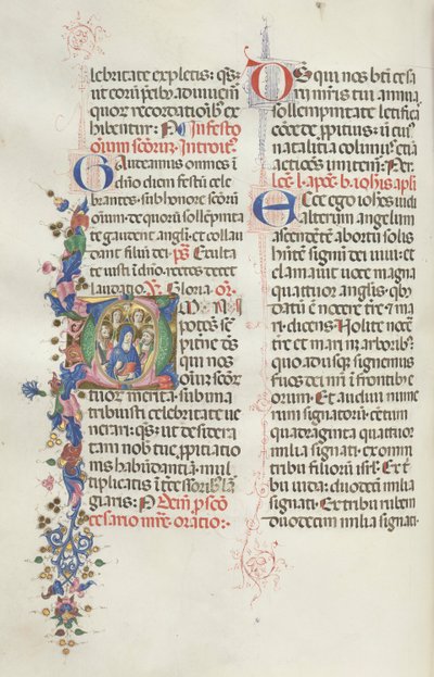 Misal: Fol. 322v: La Virgen entre los Apóstoles y Santos, 1469 de Bartolomeo Caporali
