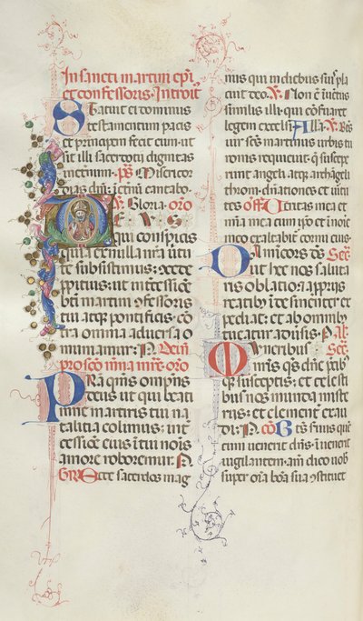Misal: Fol. 324v: San Martín, 1469 de Bartolomeo Caporali