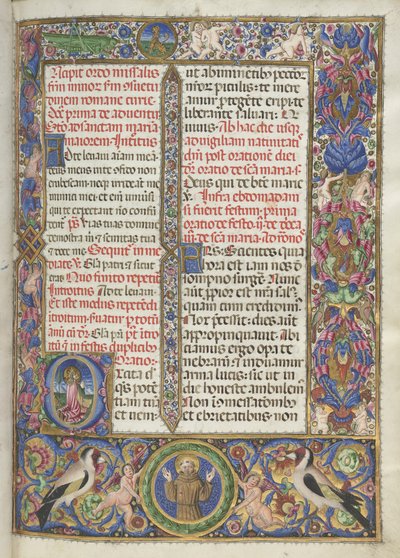 Misal: Fol. 9: Ordo Missalis con bordes completos, 1469 de Bartolomeo Caporali