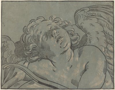 Cupido Dormido de Bartolomeo Coriolano after Guido Reni