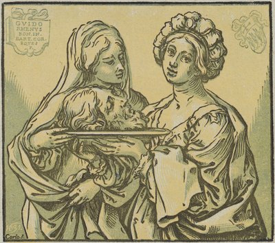 Herodías y Salomé de Bartolomeo Coriolano after Guido Reni