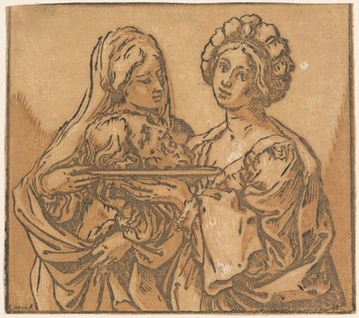Herodías y Salomé de Bartolomeo Coriolano after Guido Reni