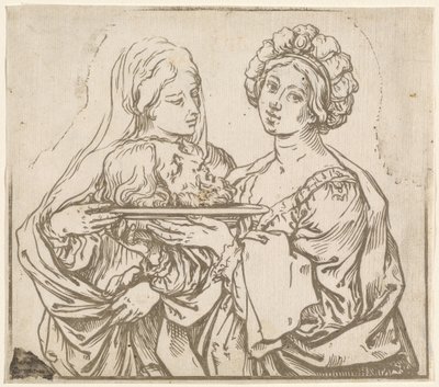Herodías y Salomé de Bartolomeo Coriolano after Guido Reni