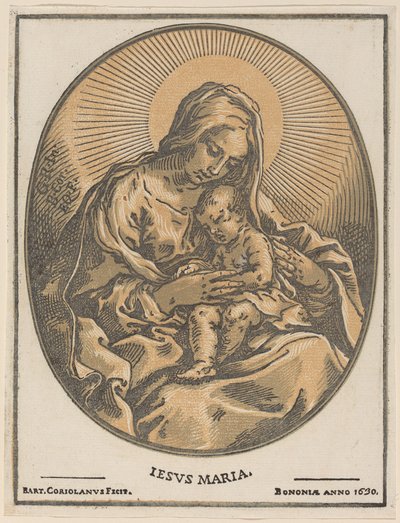 Virgen y Niño de Bartolomeo Coriolano after Guido Reni