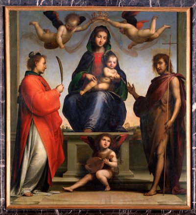 Virgen y niño con San Juan Bautista y San Esteban de Bartolomeo Fra