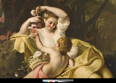 Alegoría de la Primavera, 1705-09 (detalle) de Bartolomeo Guidobono