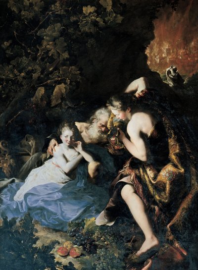 Lot y sus hijas de Bartolomeo Guidobono