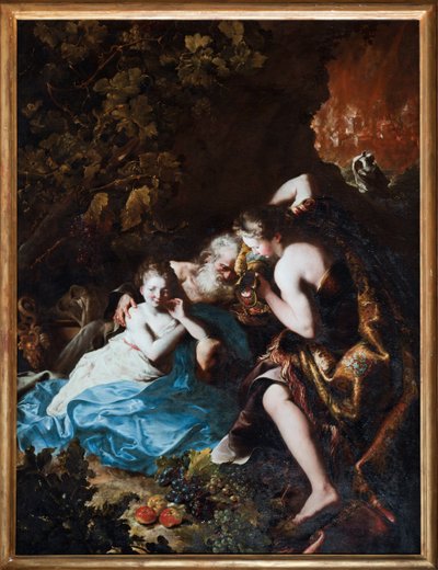 Loth et ses filles (Lot y sus hijas) Pintura de Bartolomeo Guidobono (1654-1709) 1694-1696 Musei di Strada Nuova Genes de Bartolomeo Guidobono