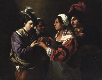 La adivina, c.1616-17 de Bartolomeo Manfredi