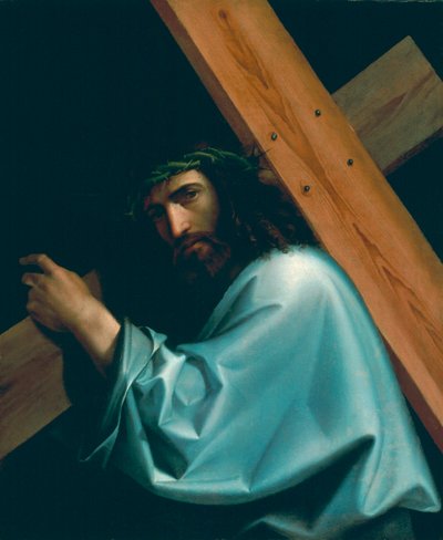 Cristo cargando la cruz, de Montagna, Bartolomeo (1449-1523). Óleo sobre lienzo, ca 1515. Dimensión : 85x70 cm. Kunsthaus Zúrich de Bartolomeo Montagna