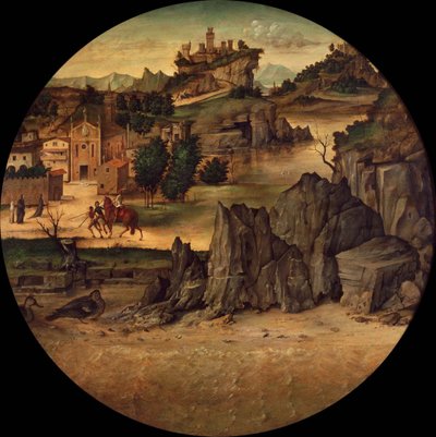 Paisaje con castillos de Bartolomeo Montagna