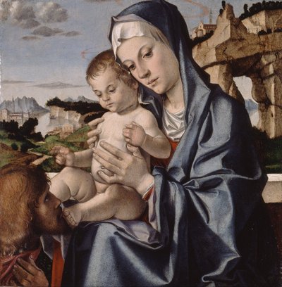 La Virgen y el Niño con un Santo de Bartolomeo Montagna